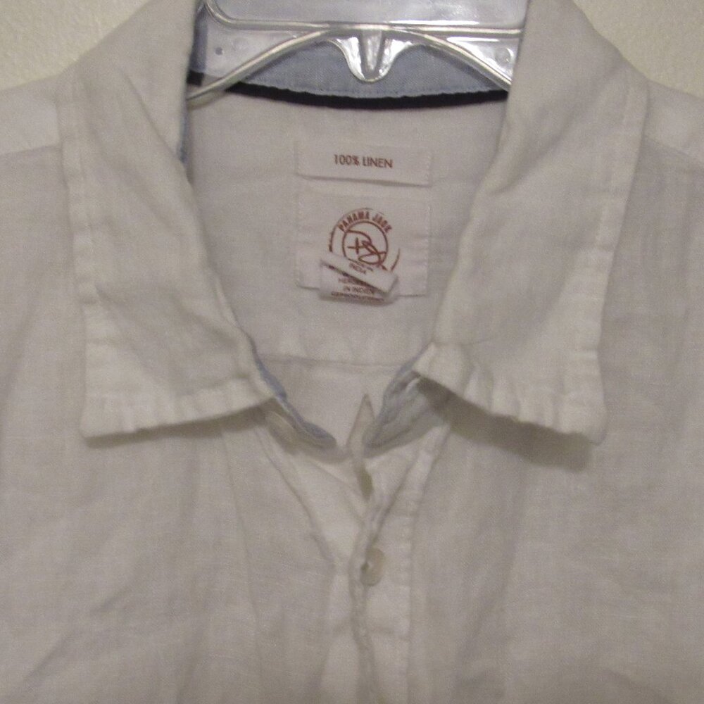Panama Jack 100% Linen Shirt Mens X-Large White Business Wedding